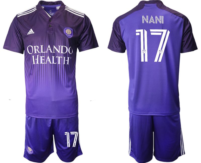 Men 2021-2022 Club Orlando City home purple #17 Adidas Soccer Jersey